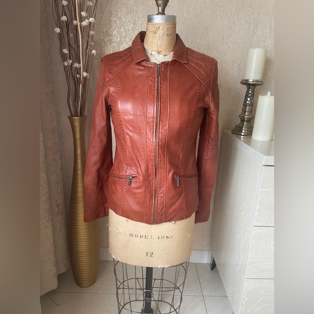 Hidesociety lather cooper color jacket size 6 in excellent condition